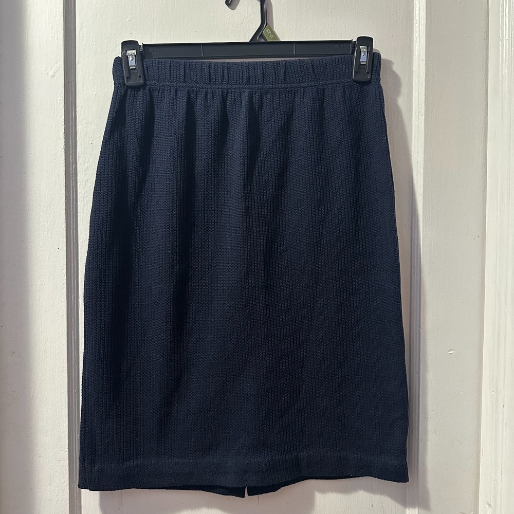 Laura Leigh Ltd Sport Knit Navy Skirt in M